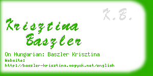 krisztina baszler business card